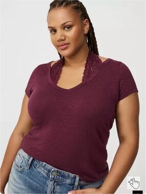NWT Torrid Vintage Slub 2fer Top - Winetasting